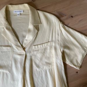 🍋 Pale Yellow Collared Blouse 🍋
